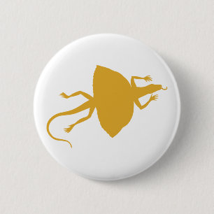 Gele reptiel ronde button 5,7 cm