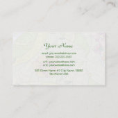 Gele Retro Abstracte Bloemen Collage Visitekaartje (Achterkant)