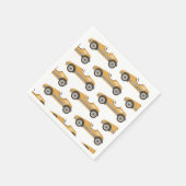 Gele  ritssluiting servet (Hoek)