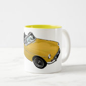 gele Roadster-mok Tweekleurige Koffiemok (Voorkant rechts)