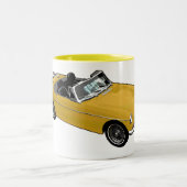 gele Roadster-mok Tweekleurige Koffiemok (Center)