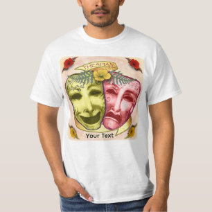 Gele Rode Actormaskers T-shirt
