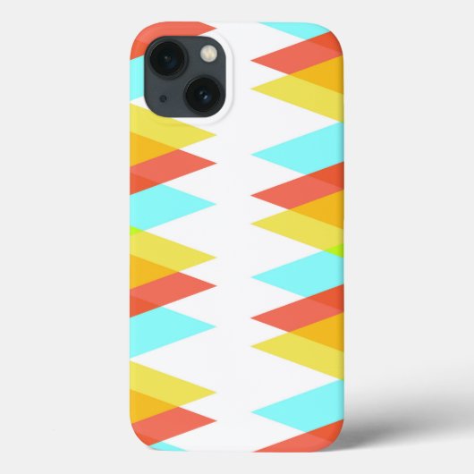 Gele, rode en cadetblauwe driehoeken Case-Mate iPh iPhone Case (Achterkant)
