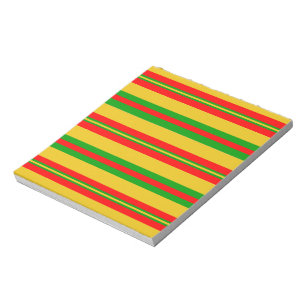Gele, rode en groene Benin Stripes 2 Notitieblok