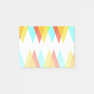 Gele, rode en kadetblauwe driehoeken post-it® notes