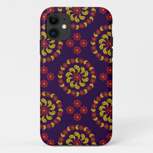 Gele rode en Paarse Paisleys telefoonhoes iPhone 11 Hoesje