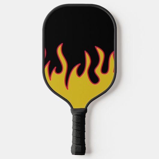 Gele, rode en zwarte lammeren, speciaal gepersonal pickleball paddle (Achterkant)