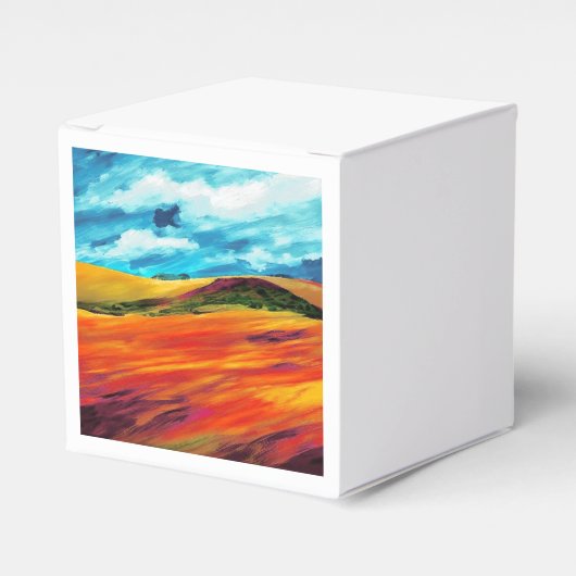 Gele Rode Heuvels Bedankdoosjes (Voorkant Zijde)