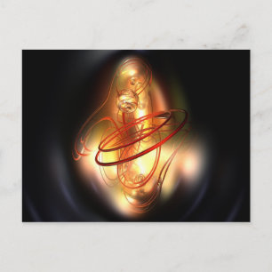 Gele rode shine briefkaart