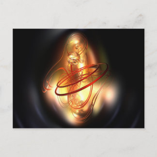 Gele rode shine briefkaart