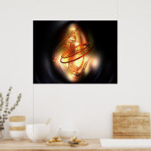 Gele rode shine poster (Keuken)