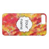 Gele rode spatten Case-Mate iPhone case (Achterkant (Horizontaal))