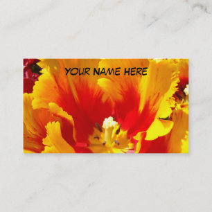 Gele Rode Visitekaartjes Tulp Bloem Uniek