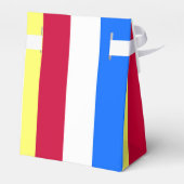 Gele, rode, witte en blauwe strepen bedankdoosjes (Achterkant)