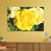 Gele rog canvas afdruk (Insitu (Woonkamer))