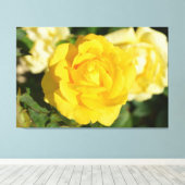 Gele rog canvas afdruk (Insitu (Houten vloer))