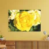 Gele rog canvas afdruk (Insitu (Woonkamer))
