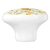 Gele rog keramische knop (Zijkant)
