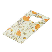 Gele rog kredietkaart flessenopener (Voorkant Gekanteld)