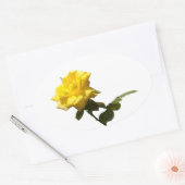 Gele rog ovale sticker (Envelop)