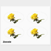 Gele rog ovale sticker (Vel)