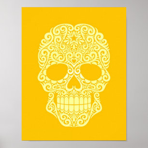 Gele ronddraaiende Suikerhuid Poster