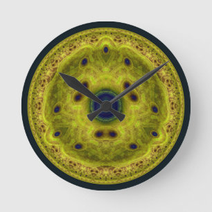 Gele ronde fractal klok