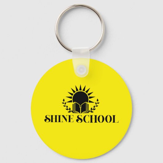 gele ronde sleutelhanger (Voorkant)
