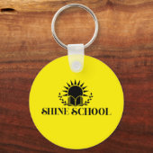gele ronde sleutelhanger (Voorkant)