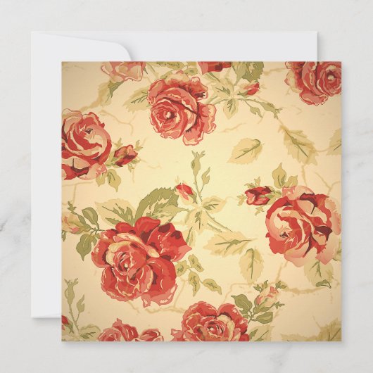 gele roodroodroos op maat kaart (Achterkant)