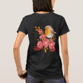 Gele roodrover en rode papaver t-shirt (Achterkant)