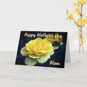 Gele Roos Bloem Gepersonaliseerde Moederdag Kaart (Gele Bloem)