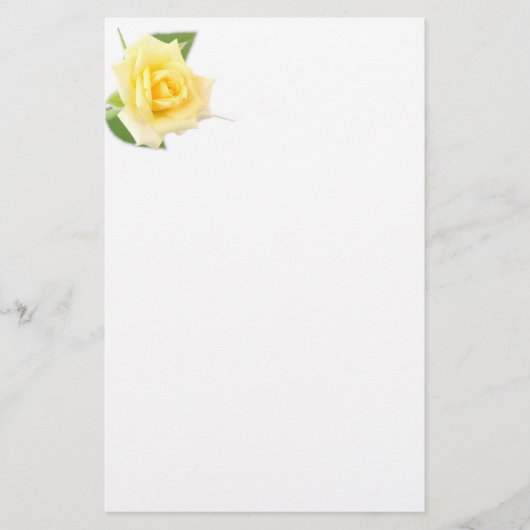 Gele roos briefpapier (Voorkant)