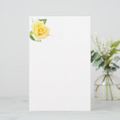 Gele roos briefpapier (Staand voorkant)