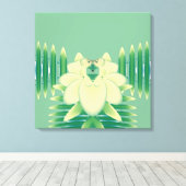 Gele Roos Canvas Afdruk (Insitu (Houten vloer))