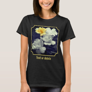 Gele Roos Cluster Gedeeltelijke Kleur Persoonlijk T-shirt