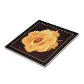 Gele roos, foto uit 2004. tegeltje (Zijkant)