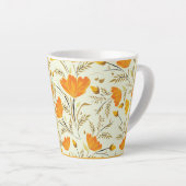 Gele roos latte mok (Rechterhoek)