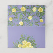 Gele Roos & Paarse Periwinkle Bruiloft (Buitenkant ongevouwen)