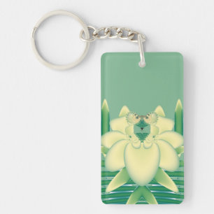 Gele Roos Sleutelhanger