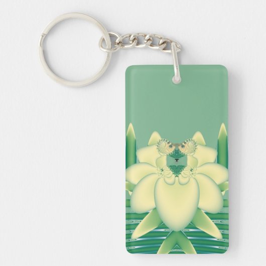 Gele Roos Sleutelhanger (Voorkant)