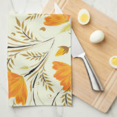 Gele roos theedoek (Quarter Fold)