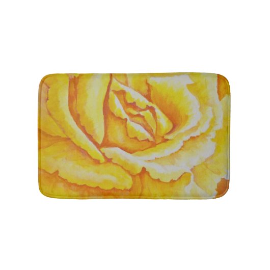 Gele Rose Badmat (Voorkant)