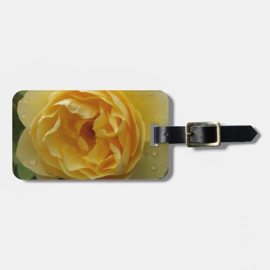 Gele Rose Bagagelabel (Voorkant horizontaal)