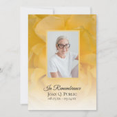 Gele Rose Bloemblaadjes Dood Jubileum Kaart (Voorkant)