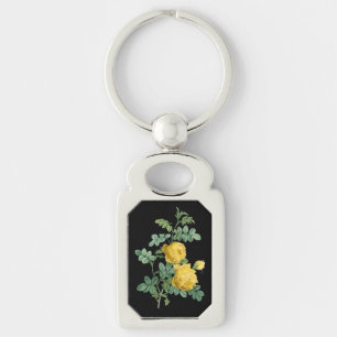 Gele Rose  botanische illustratie Sleutelhanger