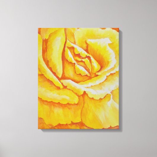 Gele Rose Canvas Afdruk (Voorkant)