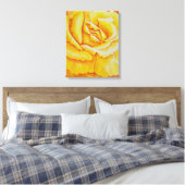 Gele Rose Canvas Afdruk (Insitu (Slaapkamer))