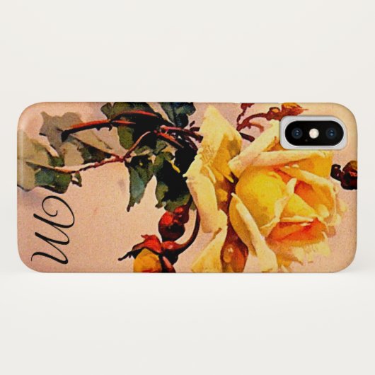  Gele Rose Case-Mate iPhone Case (Achterkant (horizontaal))