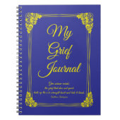 Gele Rose Cluster Grens op Blue Grief Journal Notitieboek (Voorkant)